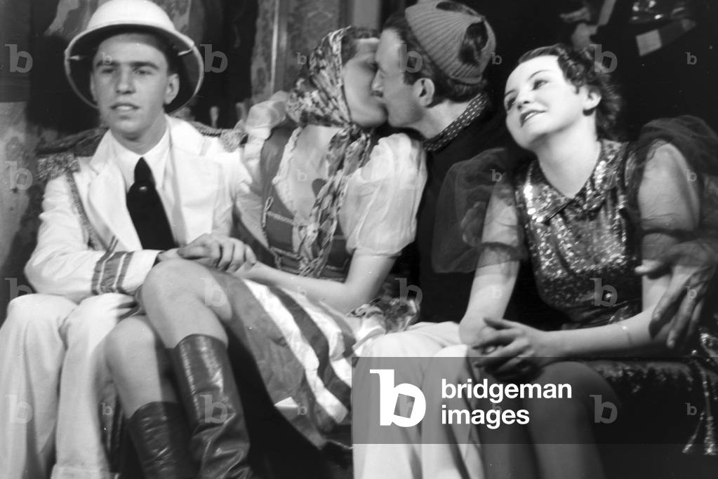 Guests of a carnival party, Germany 1930s (b/w photo)