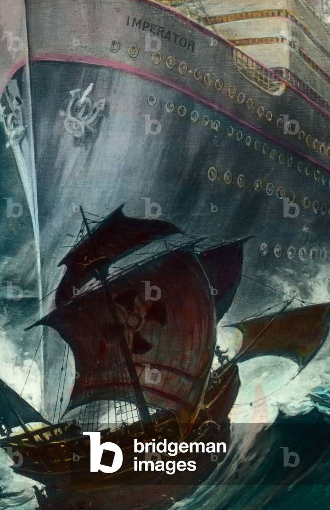 Copmarison between a Hanseatic cog and a modern steam vessel