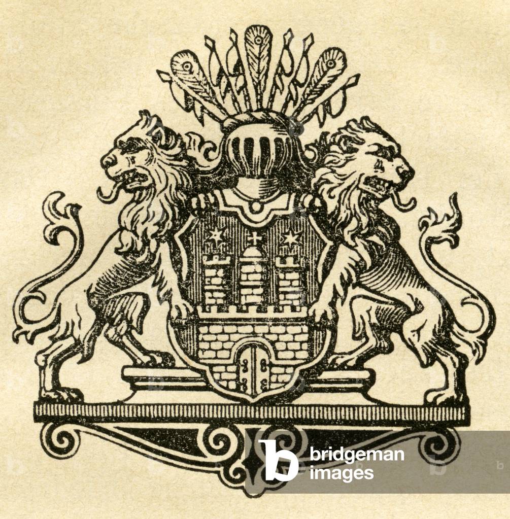 Germany, Hamburg, the coat of arms of Hamburg, illustration from : 