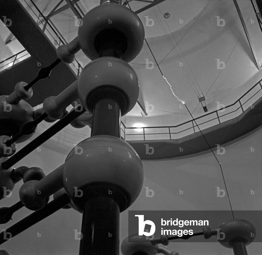 Electricity at the Kaiser Wilhelm Institute, Germany 1930s (b/w photo)