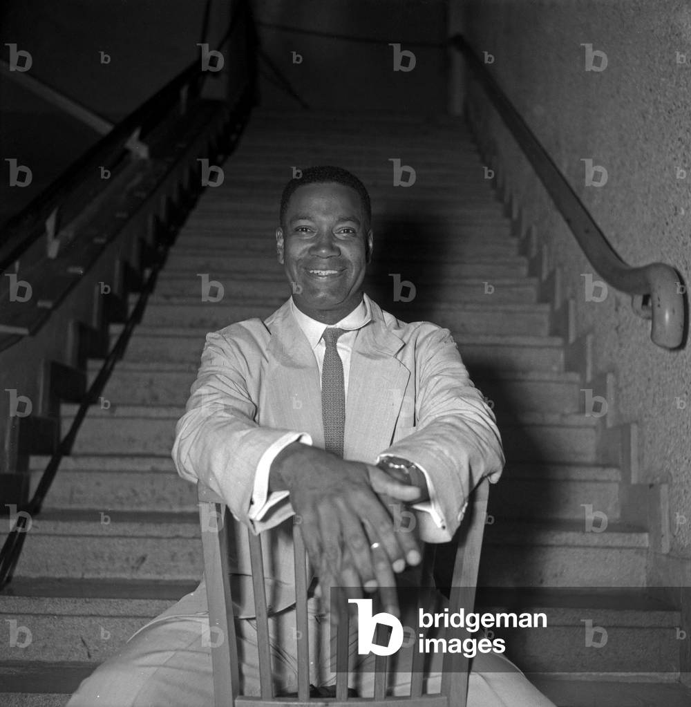 US-american singer Kenneth Spencer at Hamburg 1956