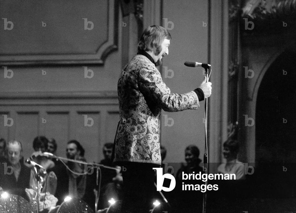 German bandleader, composer and producer James Last at a big performance, beginning 1970s