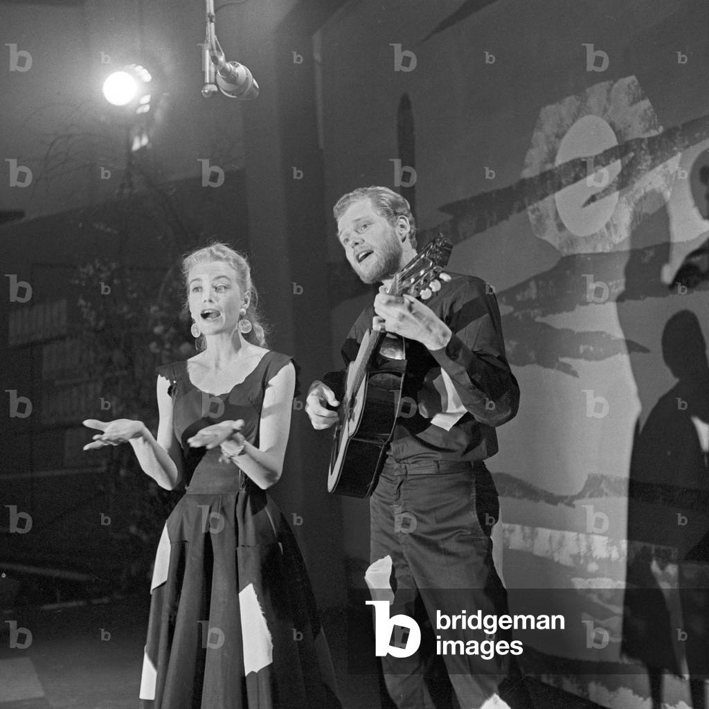 Danish singing duo Nina and Frederik performing at Hamburg, Germany 1950s