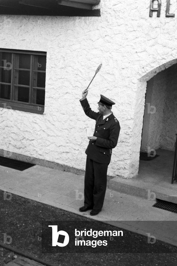 On vacation at Walsertal valley in the Vorarlberg region, Austria 1930s (b/w photo)