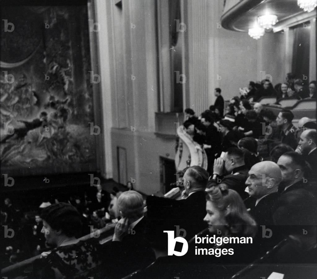 Performance in the opera in Rome, Italy 1940s (b/w photo)