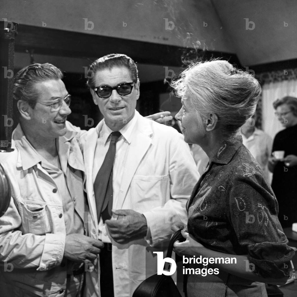 German actor Rudolf Prack (center) at Hamburg, Germany 1960s