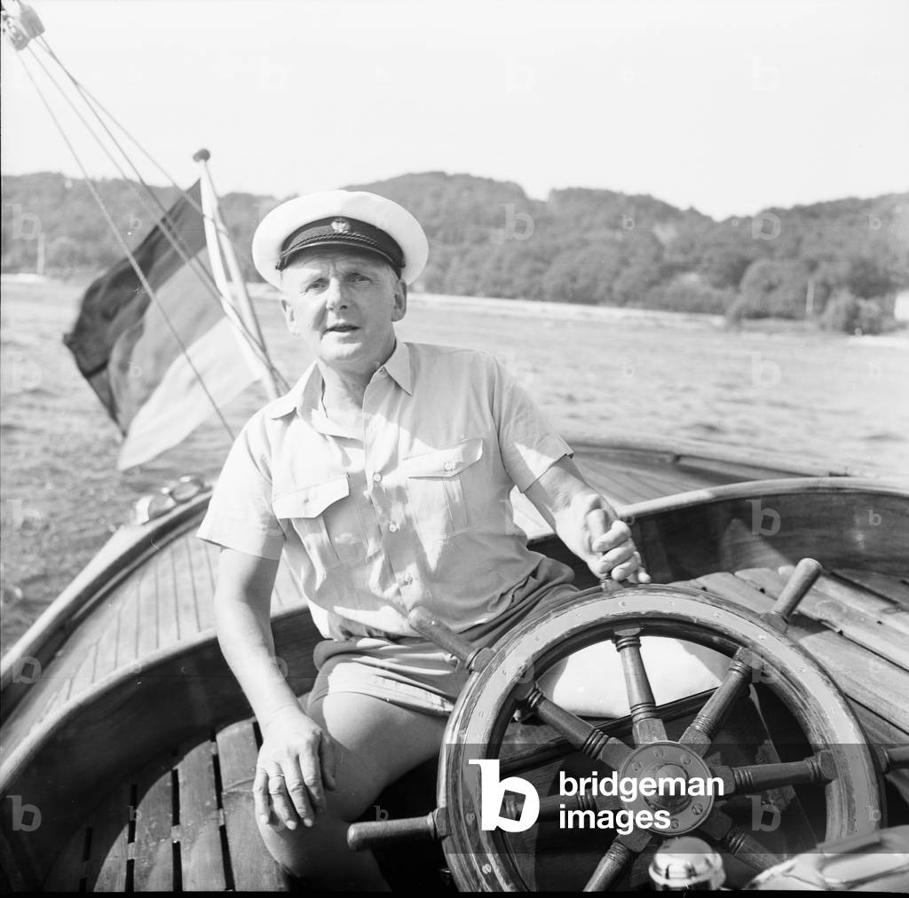 Captain Ernst Wagner, director of the navigation school Falkenstein at Hamburg Blankenese, Germany 1950s