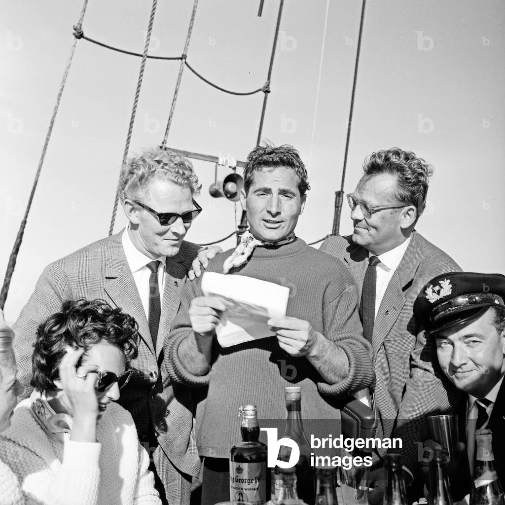 German singer Freddy Quinn on the Polydor ship 