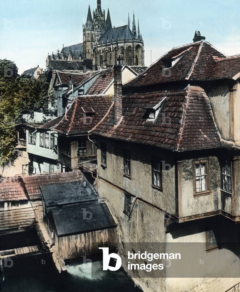 Erfurt cathedral from southwest, Thuringia, 1920s