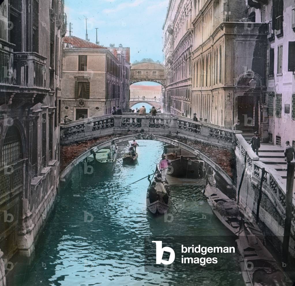 Italy, Venice, Rio della Canonica, image date: circa 1910. Carl Simon Archive