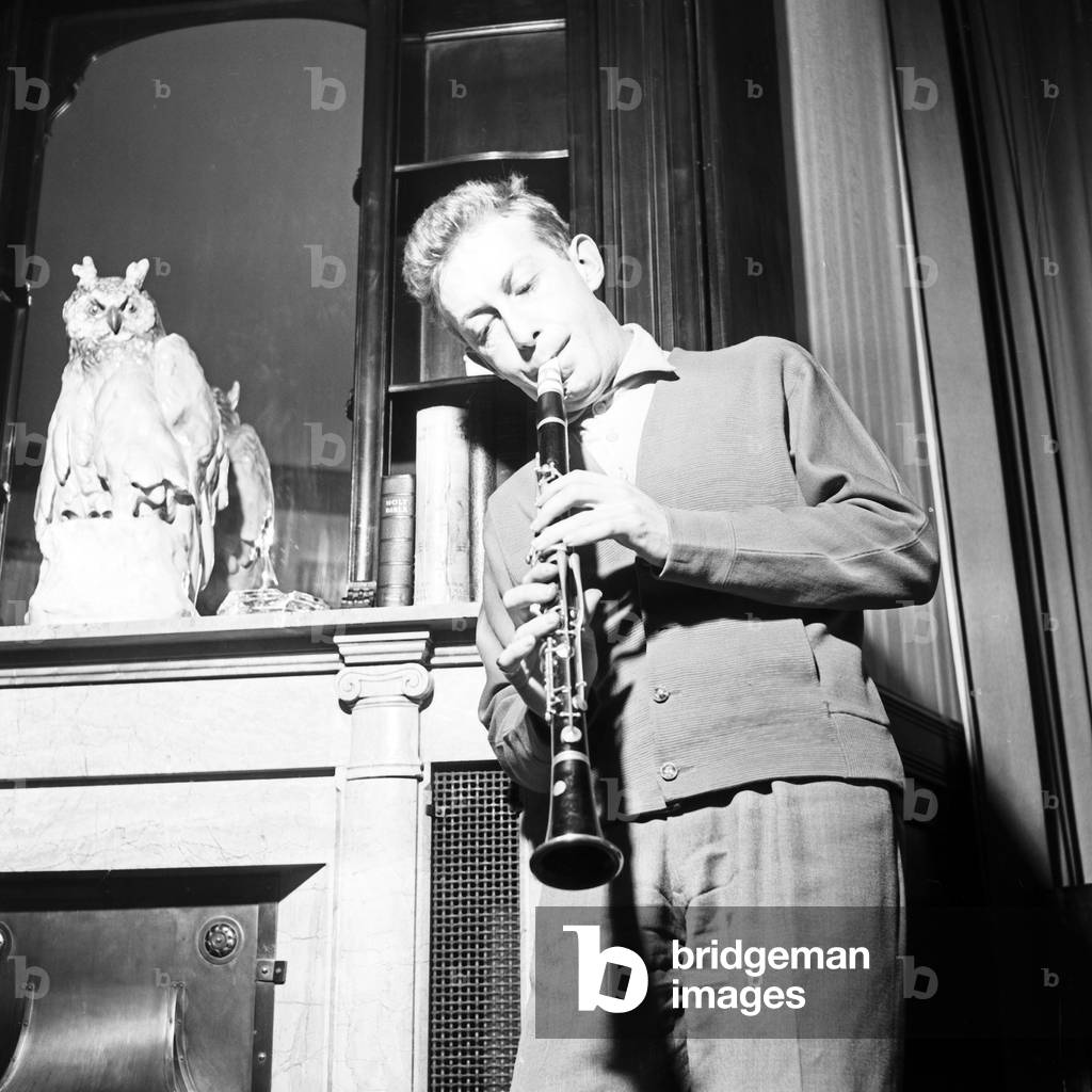 Monty Sunshine, clarinetist of the Chris Barber Band at Hamburg, Germany 1950s