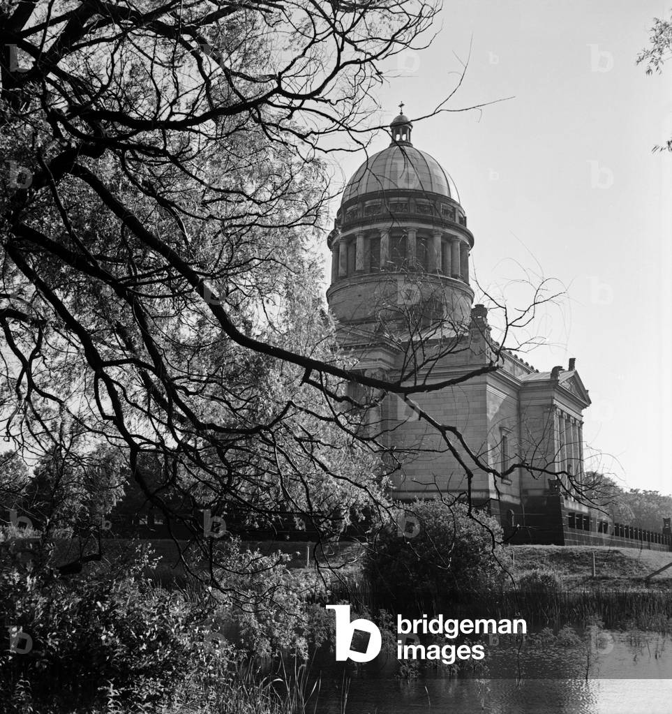 Resurrectin church at the park at Dessau, 1930s (b/w photo)
