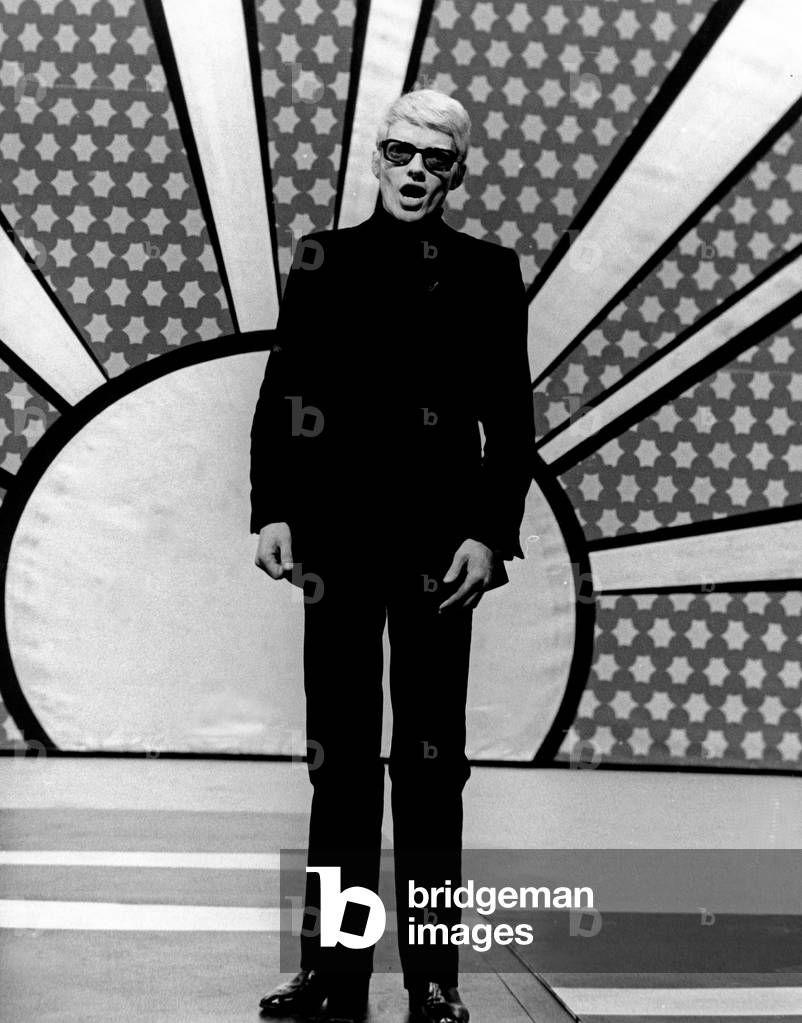 German singer Heino performing at a TV show, Germany 1970