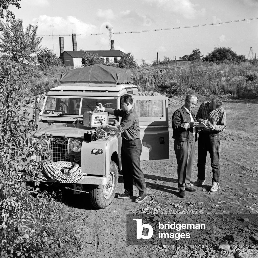 On the road with German TV director Udo Langhoff (middle), Germany 1960s