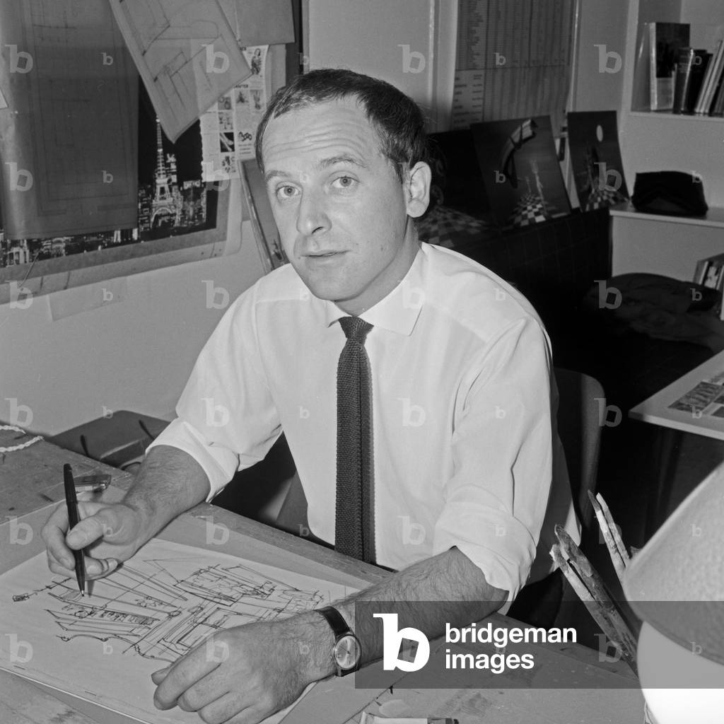 Stage manager and architect at German TV and radio station NDR, Germany 1960s