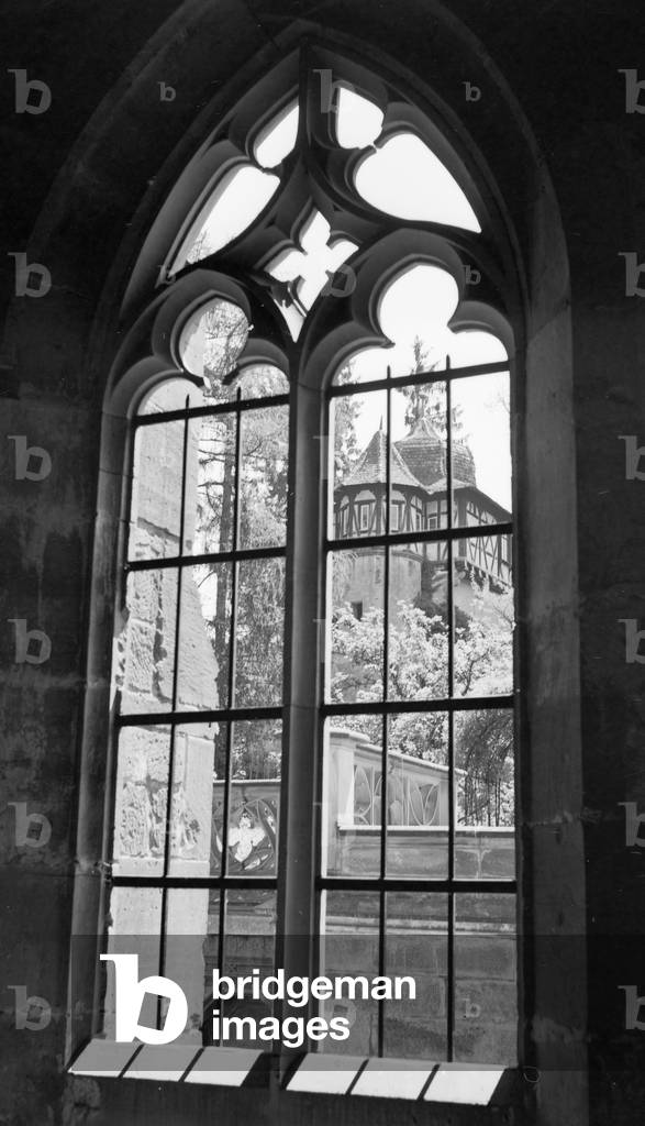 At spa resort Bad Nauheim, Germany 1930s (b/w photo)