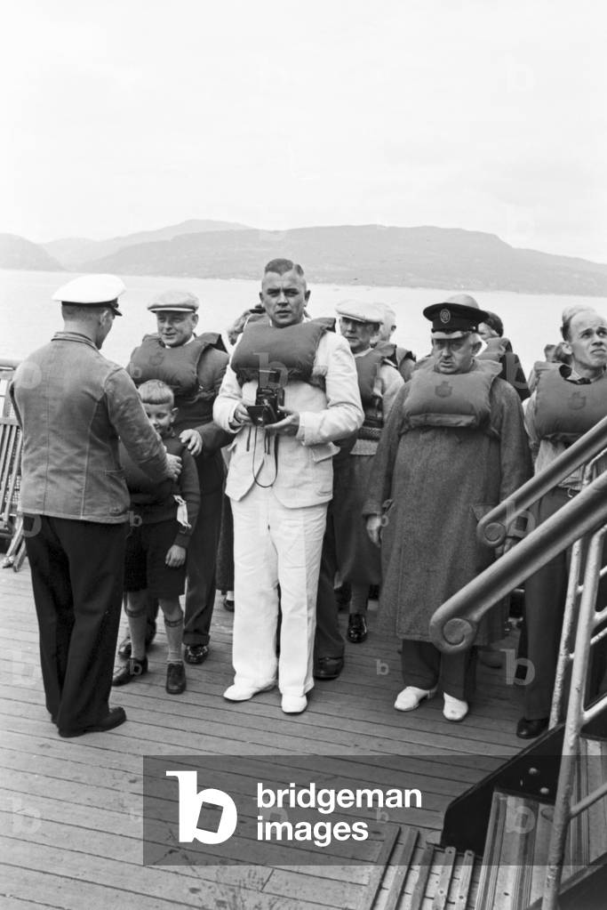A cruise to Norway, Germany 1930s (b/w photo)