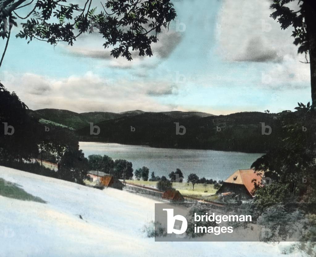 view to Lake Titisee near Neustadt in the southern Black Forest