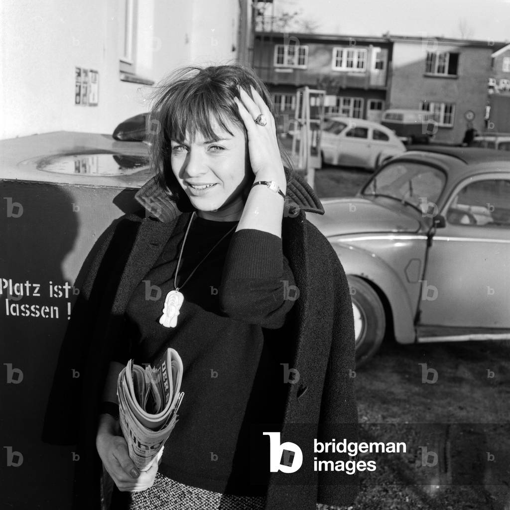 TV script writer Sina Walden at Hamburg, Germany 1960s