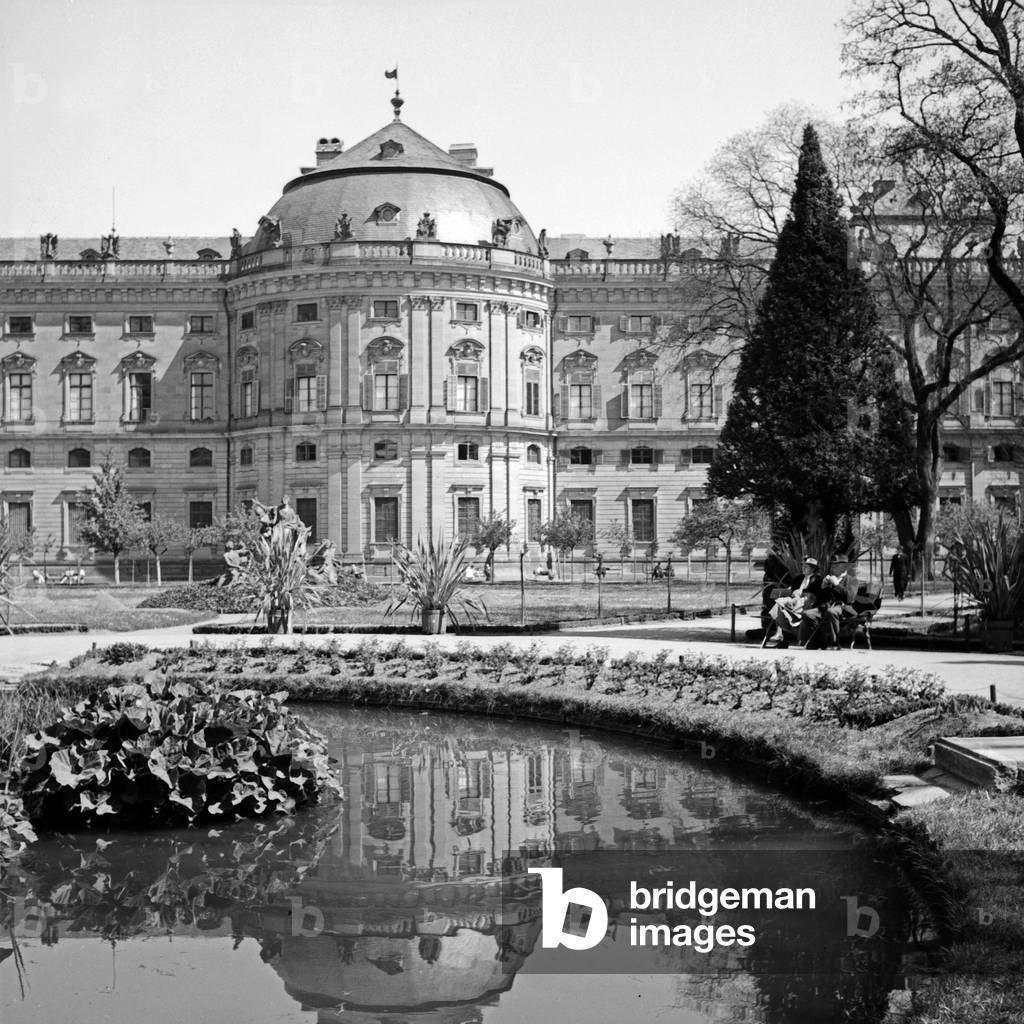 The Wuerzburg Residence, Germany 1930s (b/w photo)