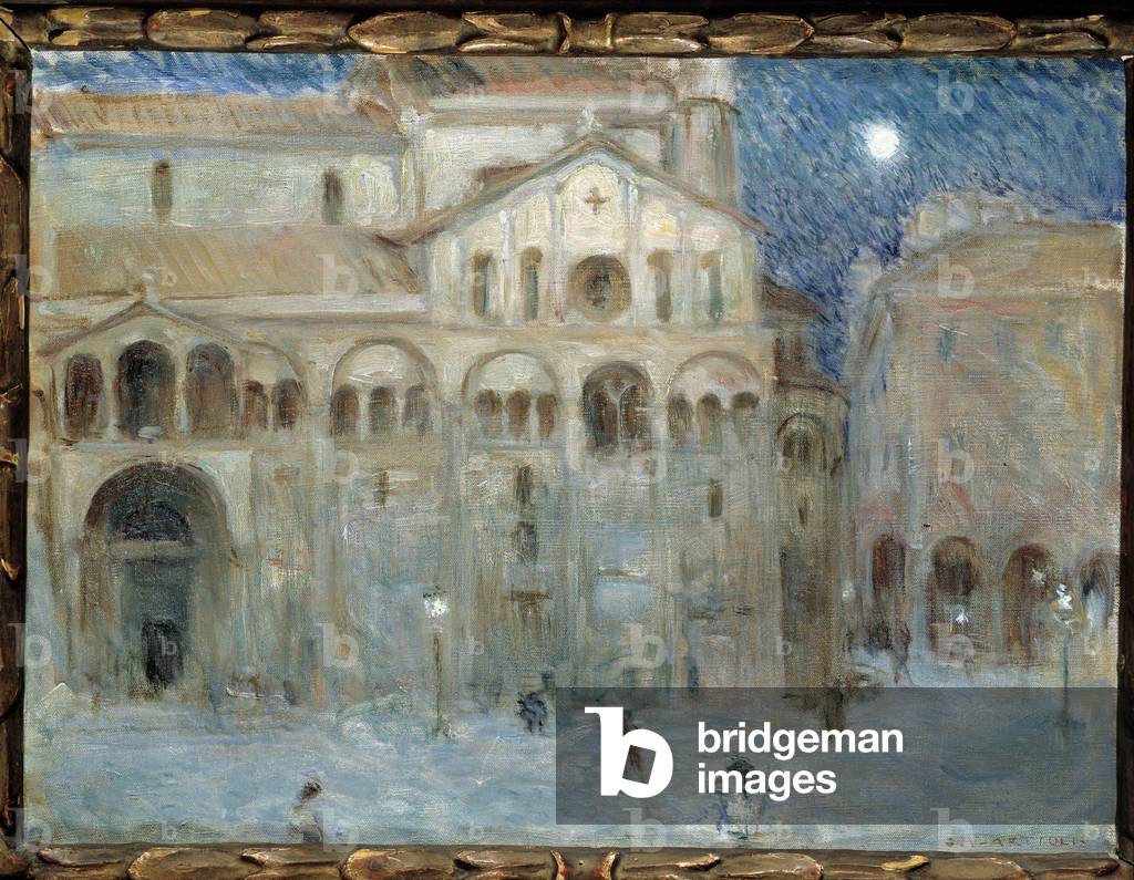 Duomo de Modene. Painting by Alberto Artioli, sd. beginning 20th century. Museo Civico, Modene. Rights reserved.