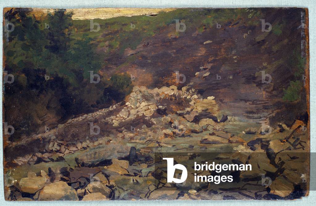 Landscape. Painting by Augusto Valli (1867- 1945), Museo Civico, Modene.