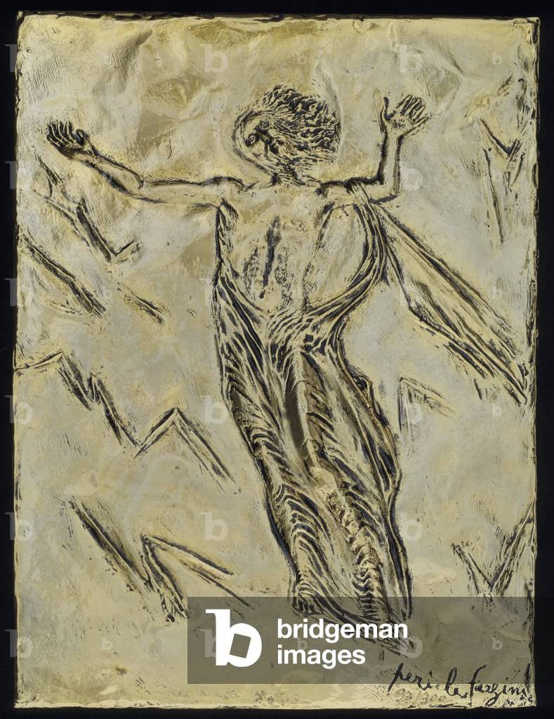 Ressurection Scaffale in rame inciso di Pericle Fazzini (1913-1987) XX secolo Fondazione Cardinale Lercaro, Bo