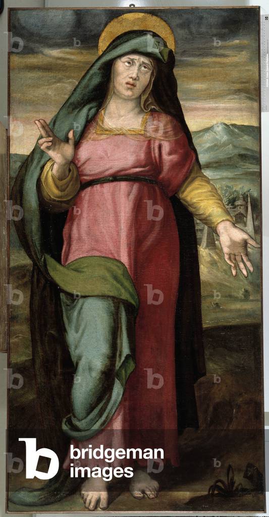 Madonna (Madonna). Painting by Ercole Setti (1530-1617). Collegiale San Carlo, Modene.