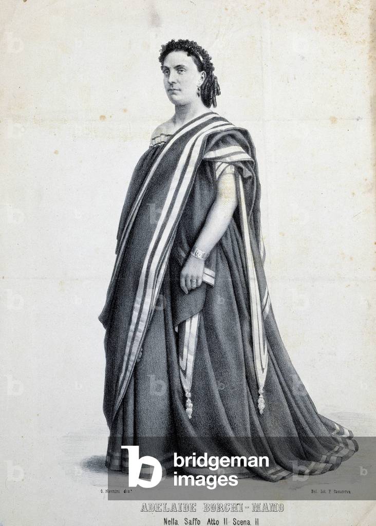 Adelaide Borghi-Mamo did in 1830 (Borghi Mamo) in the role of Saffo in the opera of Giovanni Pacini.