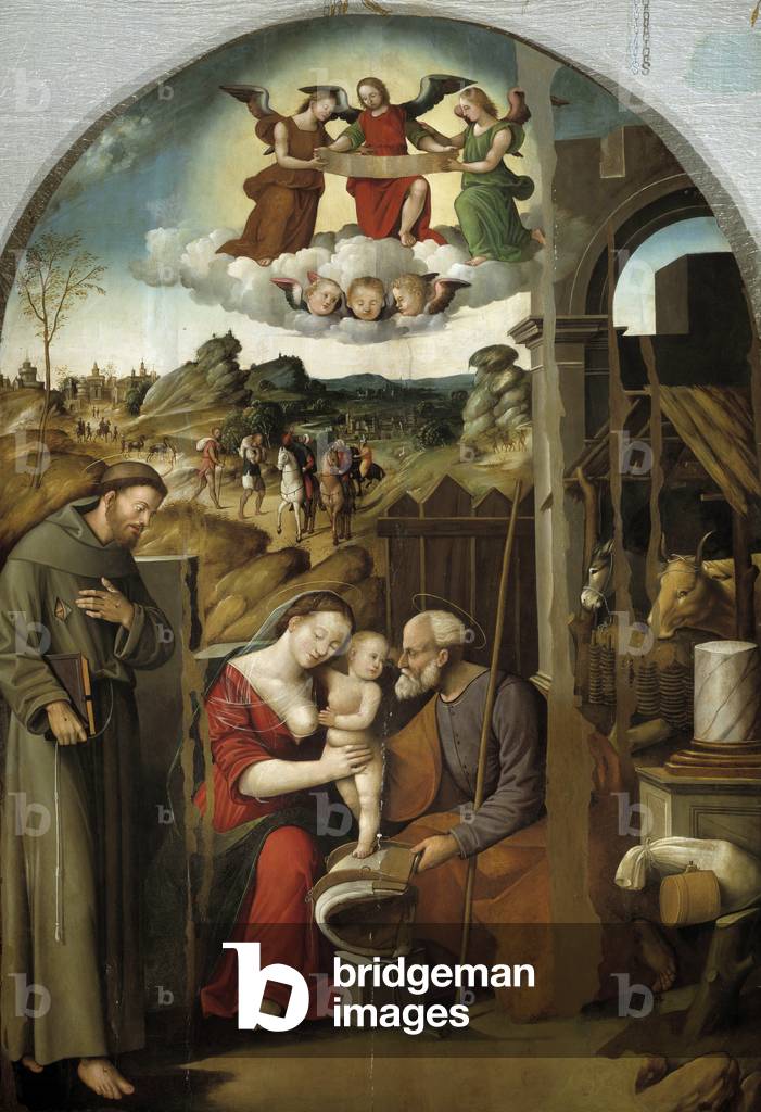 Nativite. Painting by Coda da Rimini. Private collection, Reggio Emilia.