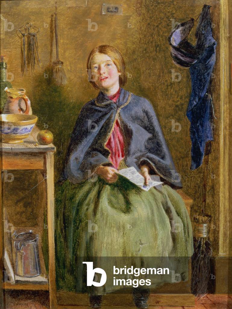 A Maid Learning to Read, 1858 (oil on panel)