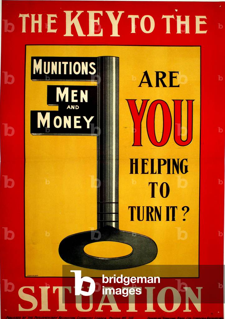 The Key to the Situation, 1914-18 (colour litho)