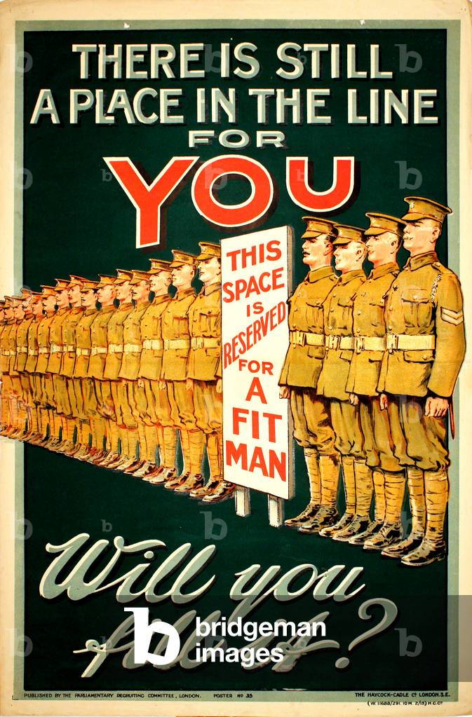 There is still a place in the line for you, 1914-18 (colour litho)