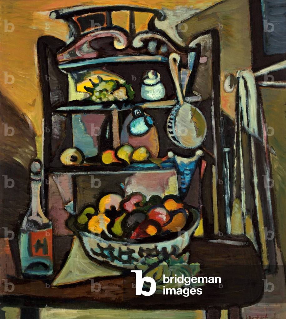 The Kitchen Dresser (oil on canvas)