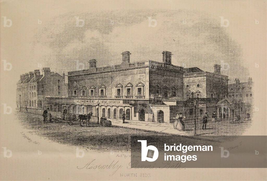 Assembly Rooms, Bath, North Side, 1850 (engraving)