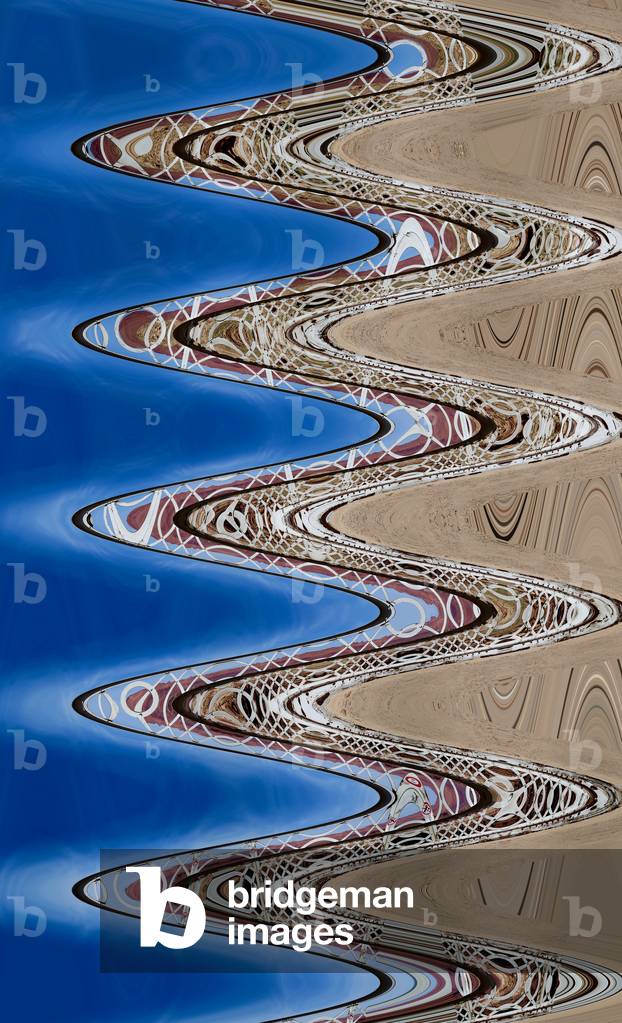 White Fence Wavy Abstract, 2018 (photo)