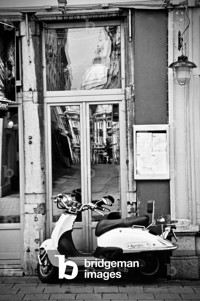 Reflective Scooter in Black and White