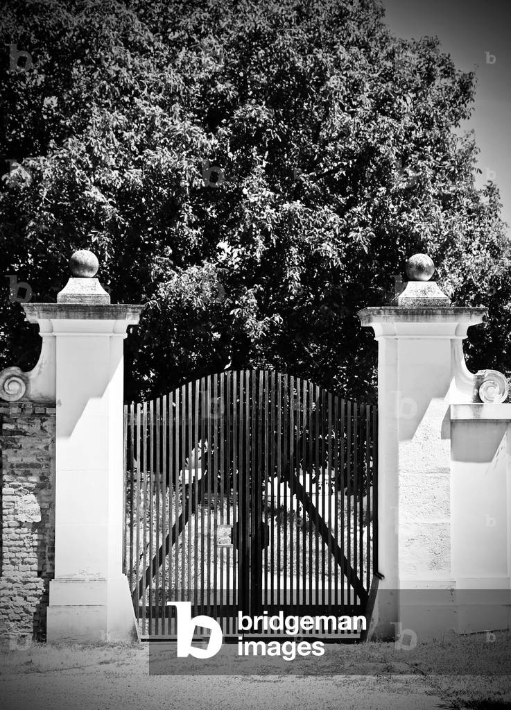 Wooden Gate Black and White
