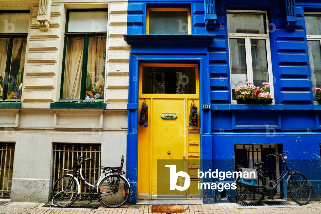 Yellow Door with Bikes