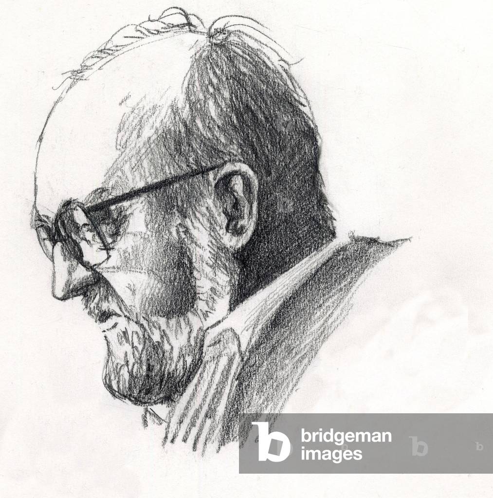Immagine di Disegno "Ritratto del compositore e direttore d'orchestra polacco Krzysztof Penderecki (nato nel 1