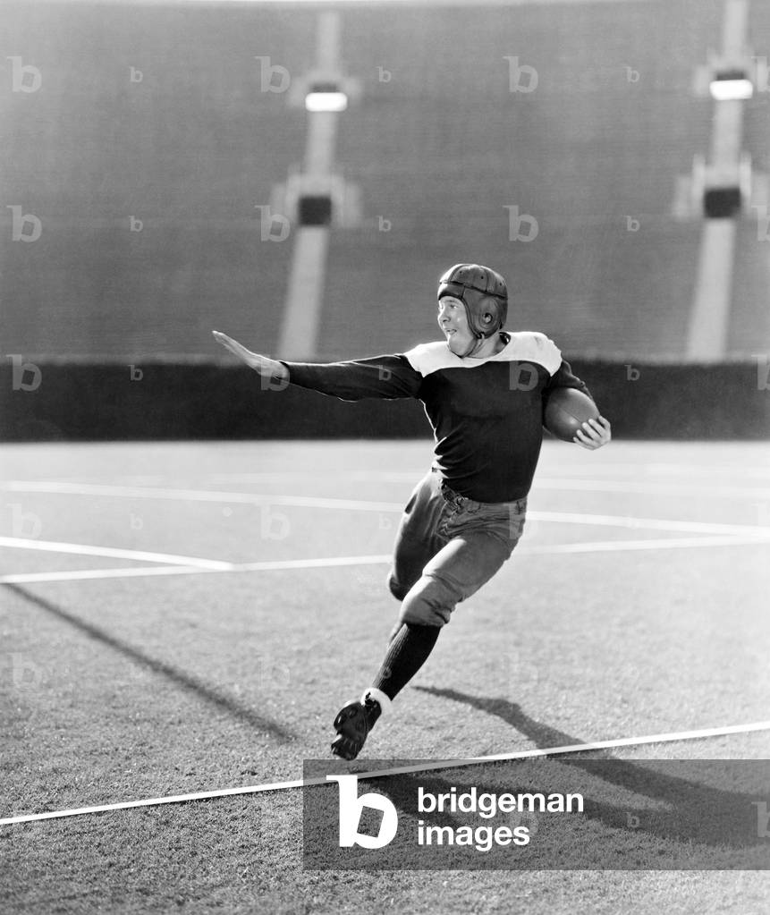 Football Player Running with Ball