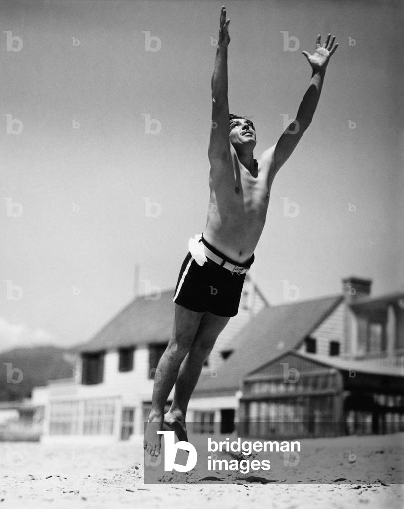 Jumping Man in Midair