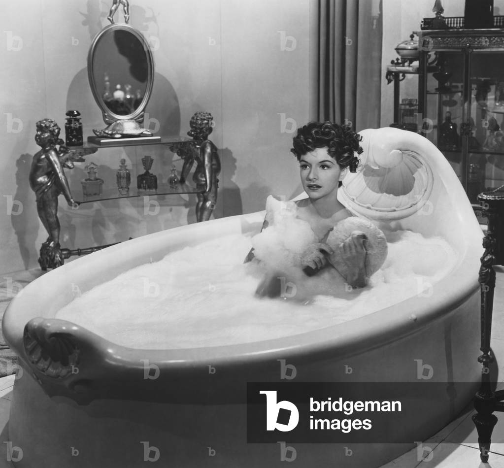 Enjoying a bubble bath