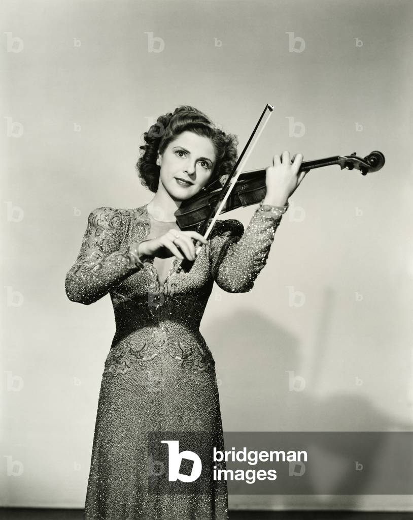 Young woman plays violin - (ov277)