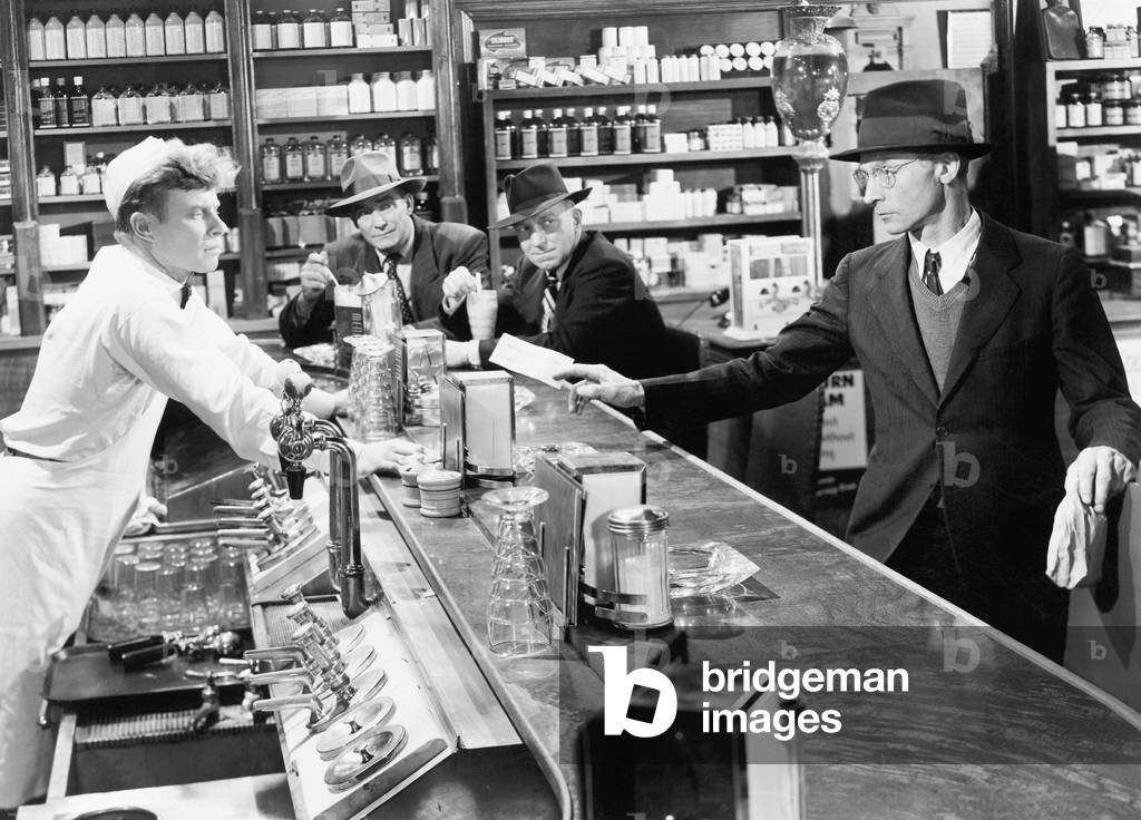 Four Men at a Soda Fountain