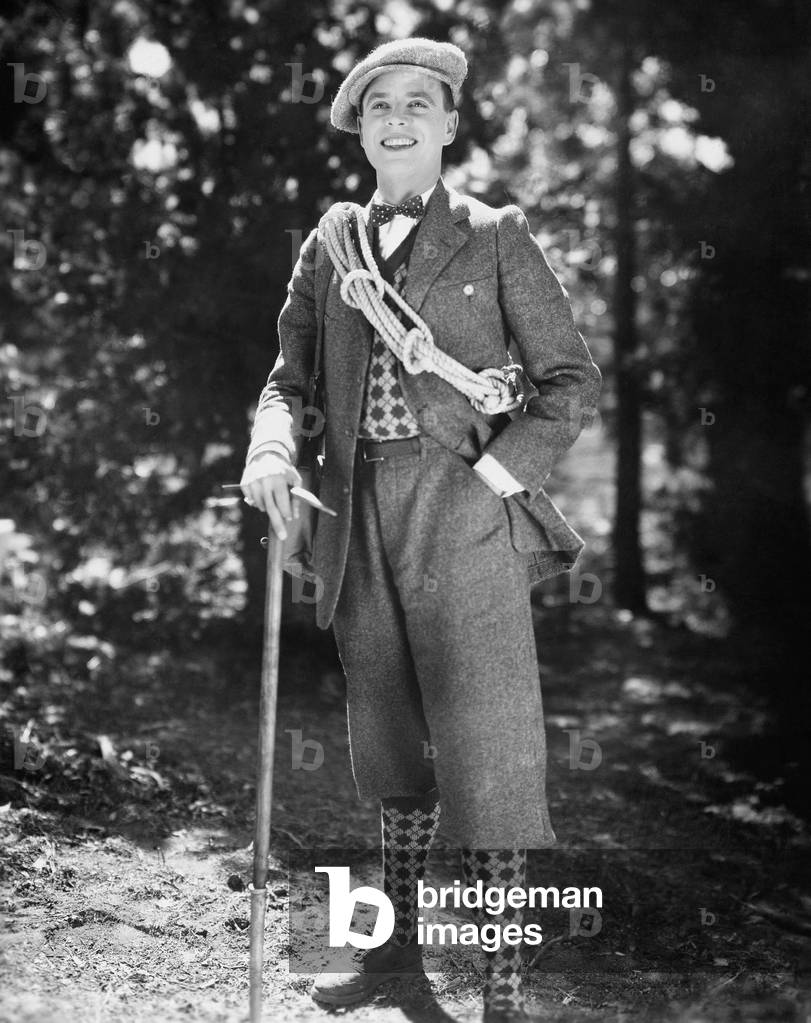 Randonneur dans la foret