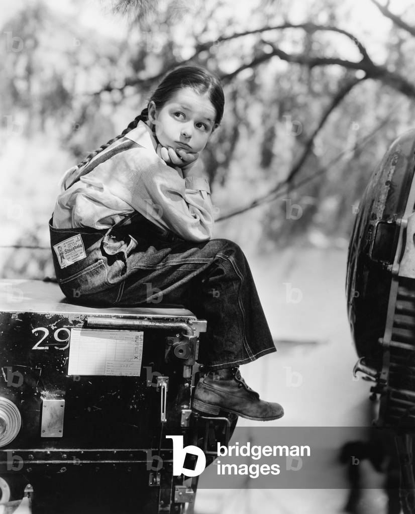 Portrait of Girl Waiting Outside