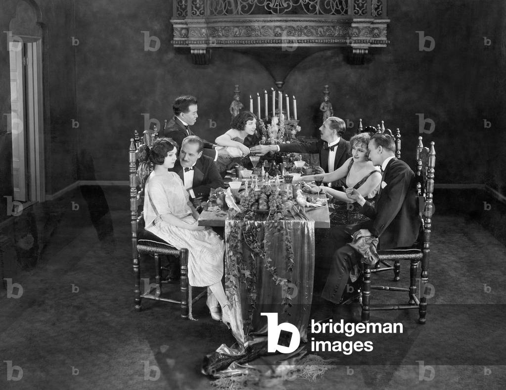 Group of People Having Dinner Party