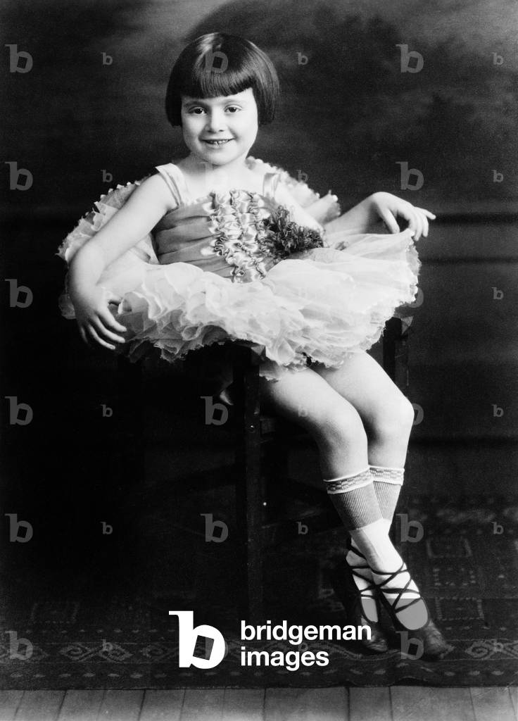 Portrait of Little Girl in Ballet Costume