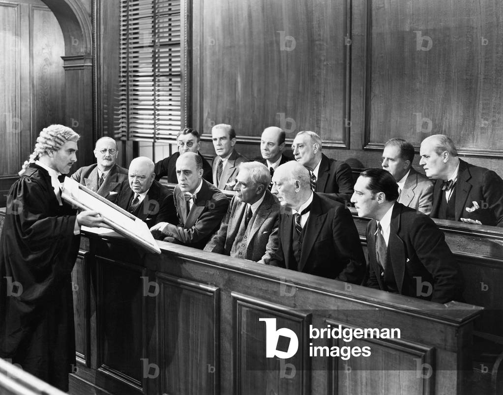 Lawyer Showing Evidence to the Jury